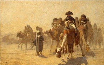  Aston Lienzo - Napoleón y su Estado Mayor en Egipto El árabe Jean Leon Gerome